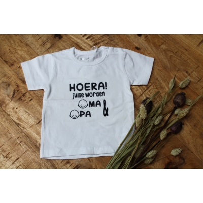 Shirt  "Hoera jullie worden opa & oma"
